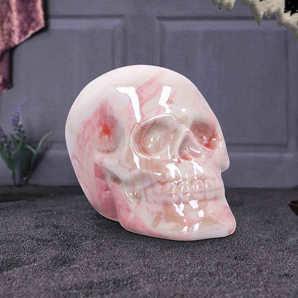 Marbellum Pink Marble Skull 7cm - Unique Gothic Decor - Home Decor