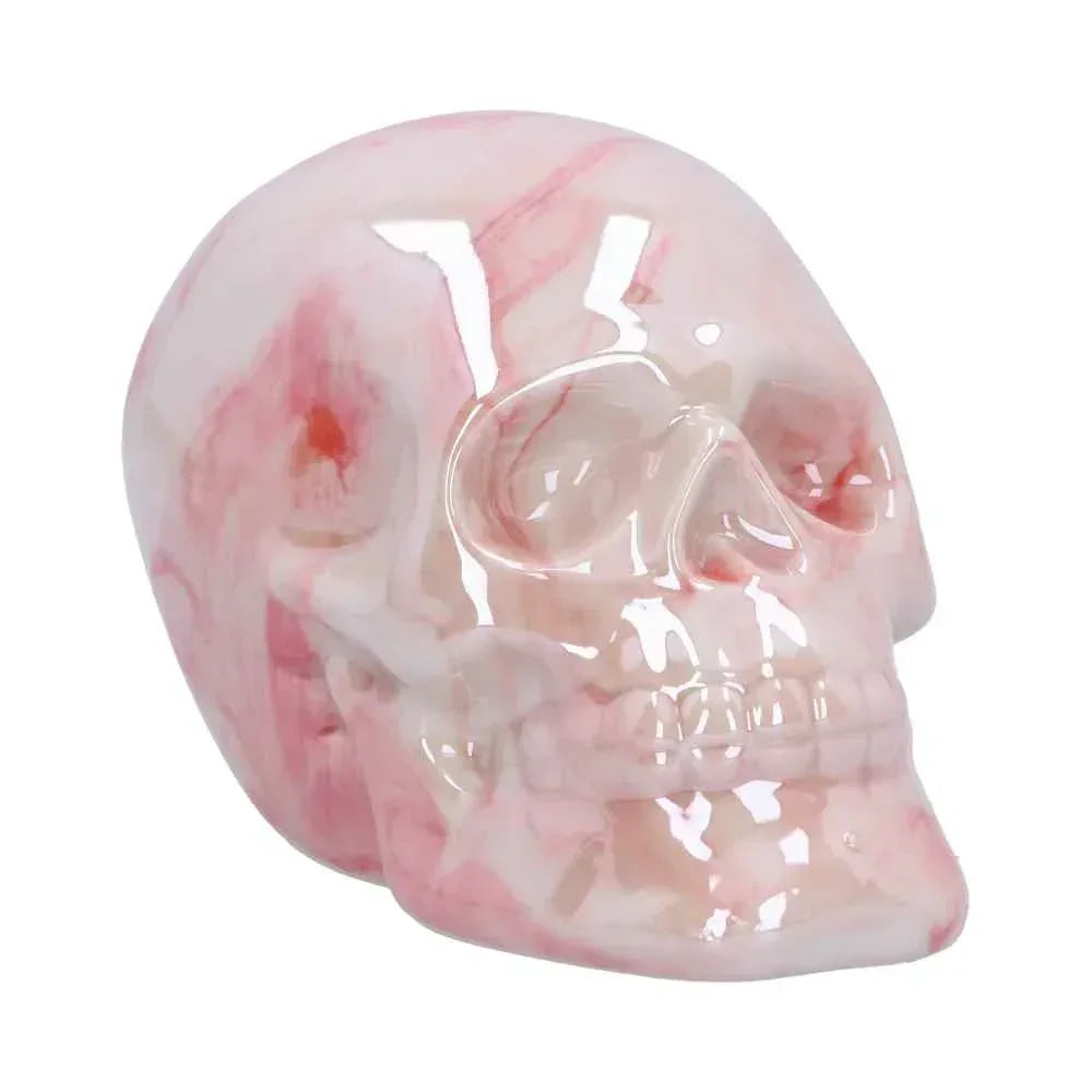 Marbellum Pink Marble Skull 7cm - Unique Gothic Decor - Home Decor
